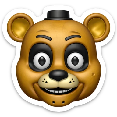 Freddy fnaf mask sticker