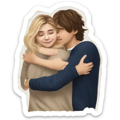 Emoji Chloe grace moretz hugging elrubiusomg sticker