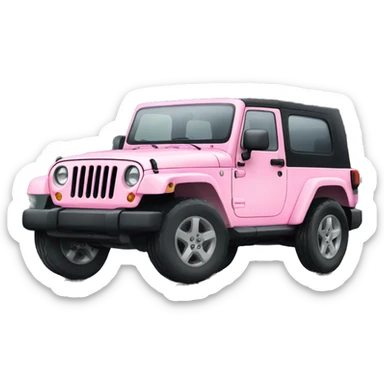 Light Pink Jeep sticker