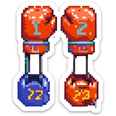 боксерские перчатки с надписью "23", no background sticker