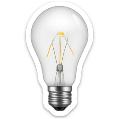 the bulb is narrow at the top sticker