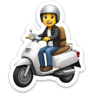 Me on a moped  sticker