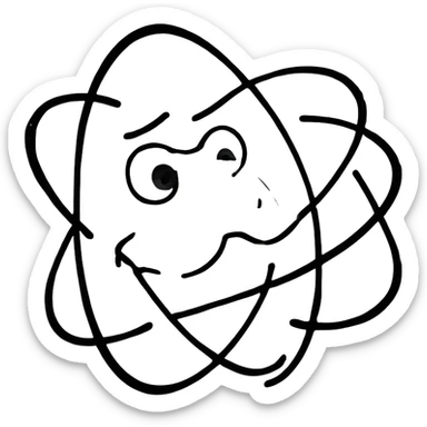 meme of the React logo flying like a plane with motion lines sticker