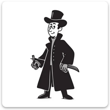 Hank J. Wimbleton, hand drawn doodle style sticker