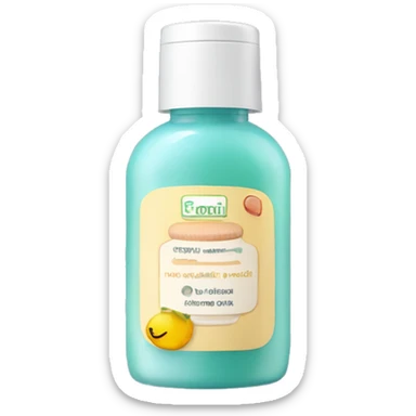 facial scrub bottle with label sticker