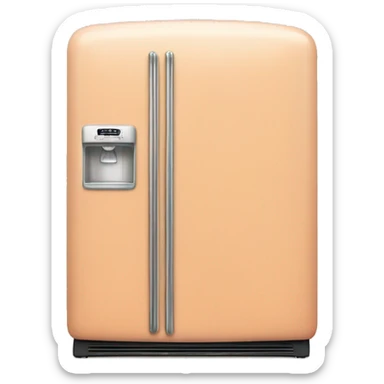Realistic peach color vintage fridge sticker