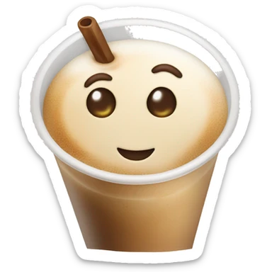 iced latte no cream sticker