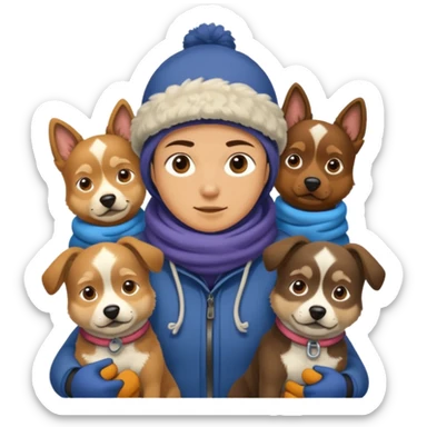 MUSHER WITH DOGS sticker
