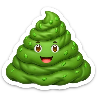 green poop sticker