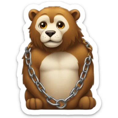 Animal in the chains sticker