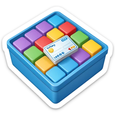 Create a blank lottery coupon clean and colorful sticker