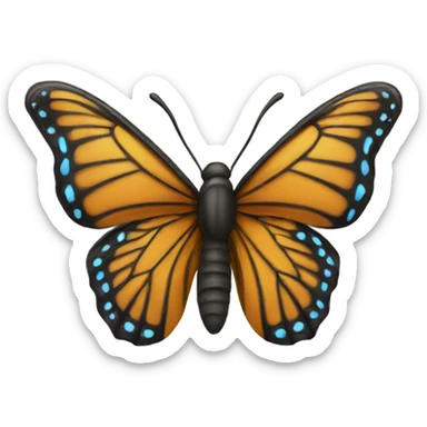 a butterfly net sticker