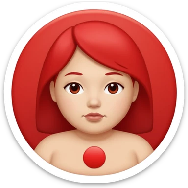 Persona gorda con el simbolo de prohibido  sticker