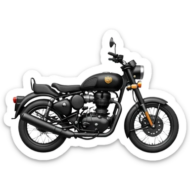 Black royal Enfield sticker