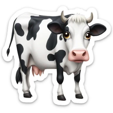 Emo cow with long legs  sticker