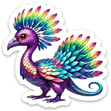 Shiny Exotic Tropical Pokémon-Fakémon-hybrid-creature (full body) sticker