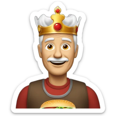 Burger king old white man sticker