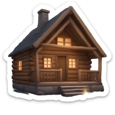cozy cabin  sticker