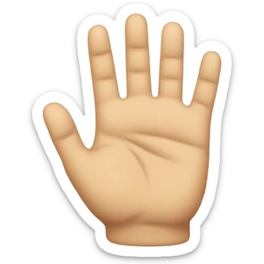 hand up to ear with side eye face sticker