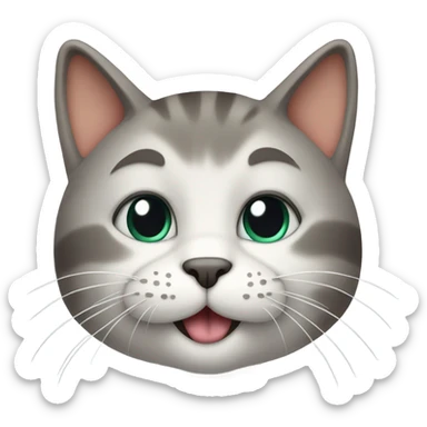 A cat that’s sticking in the middle finger up sticker