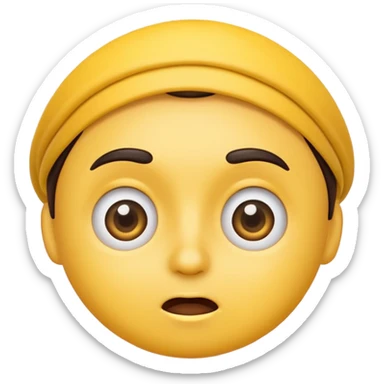Eyebrows raised emoji sticker