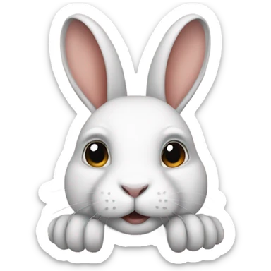 rabbit with human feet sticker