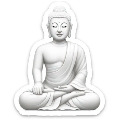 white buddha statue sticker