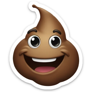 Happy poop sticker