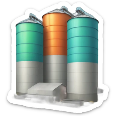 colourful silos sticker