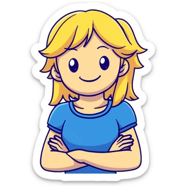 Smiling Lucy Heartfilia from Fairy Tail with blonde hair sticker