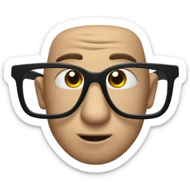 Glasses down sticker