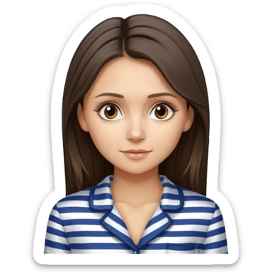 Nina Dobrev in striped pyjamas sticker