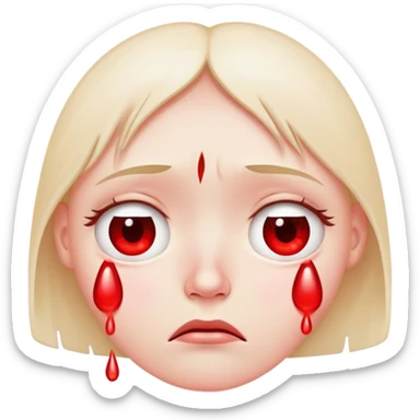 sad face with tears sticker