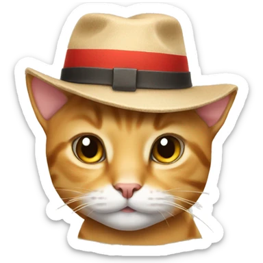 Cat wearing a hat sticker