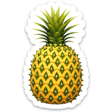 An upside down pineapple sticker