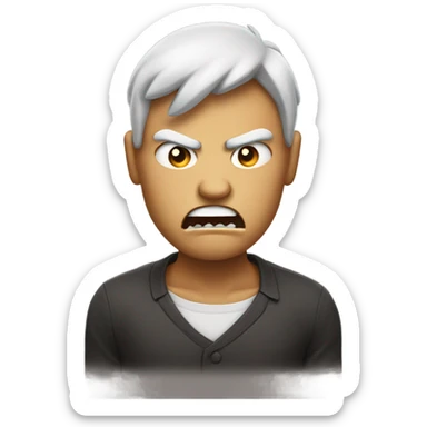 Only face Emoji using middle finger and angry  sticker