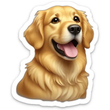 Golden retriever yellow sticker