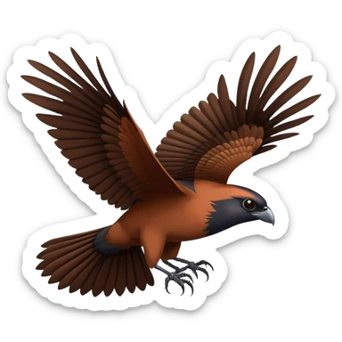 Greater Coucal with flying wing  sticker