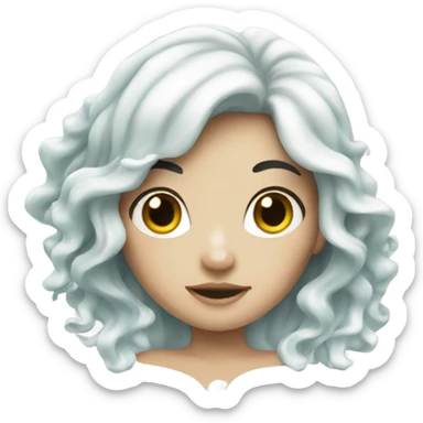 white mermaid sticker