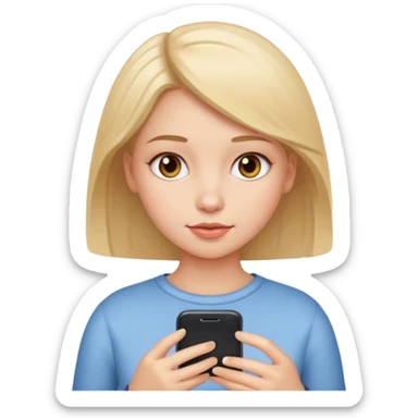 girl texting sticker