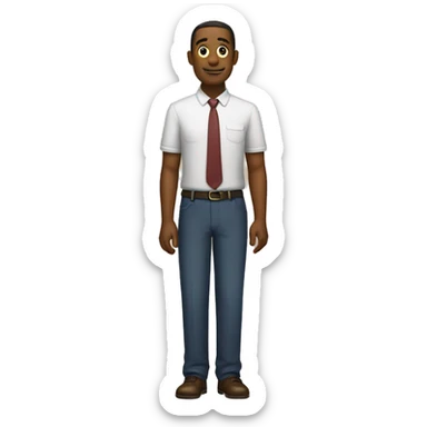 a regular emoji of a full man but he is no a scale sticker