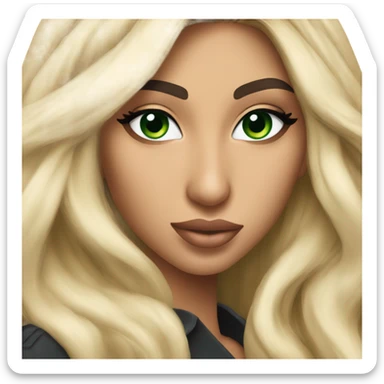 chantel jeffries long blonde hair green eyes  sticker