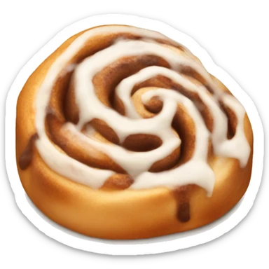 Cinnamon roll with icing  sticker