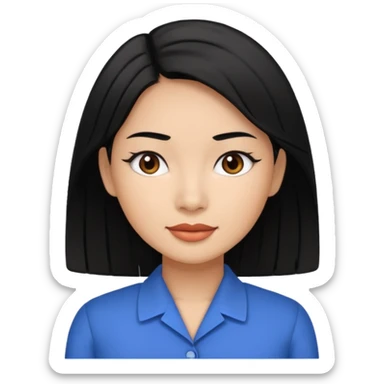 Female Filipino Virtual Assistant with Black Hair sticker