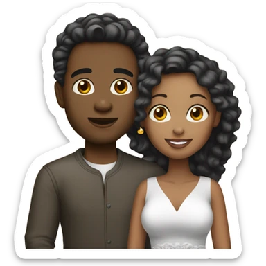 Married proposal light skin sticker