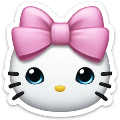 Hello kitty with bow sticker