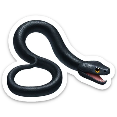 Black snake sticker