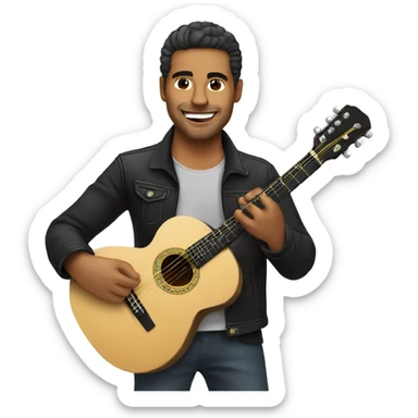 Latin guitarist sticker