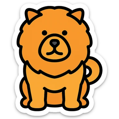 chow chow dog sticker