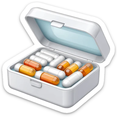 medicine pills in a box sticker
